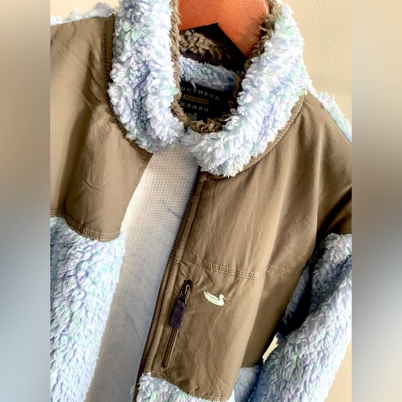 Southern Marsh Blue Ridge Sherpa Jacket ✨ Lilac + Mint Size M - Picture 11 of 11